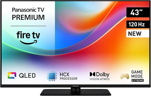 Téléviseur TV-43W85BEZ, 120 Hz, 43 pouces, commande intelligente, noir, 4K Ultra HD, QLED, Dolby Vision, Bluetooth, Panasonic
