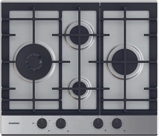 Table de cuisson RHG6D5WC5X, 59,5 × 3,8 × 51 cm, 4 feux, Rosieres