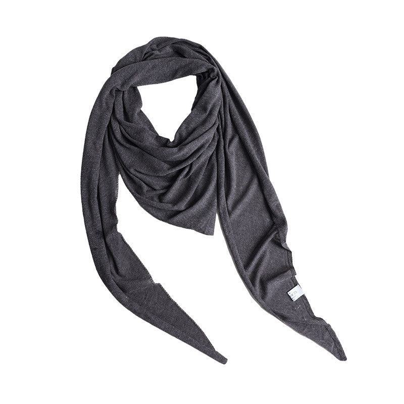 Women's Linen Blend Triangle Scarf Wrap 70 × 205 cm – Lightweight Shawl
