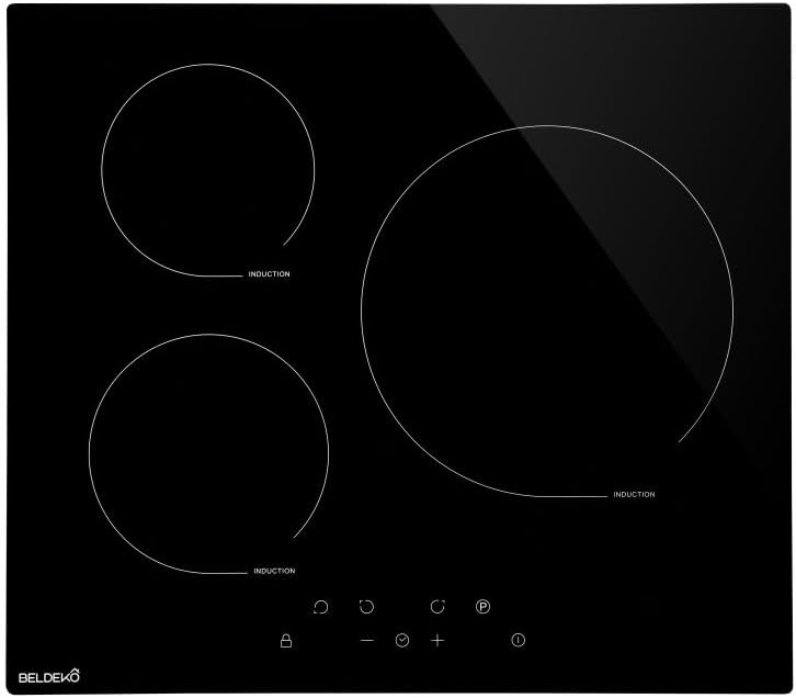 Table de cuisson, 5500 W, verre, noir, induction, BELDEKO