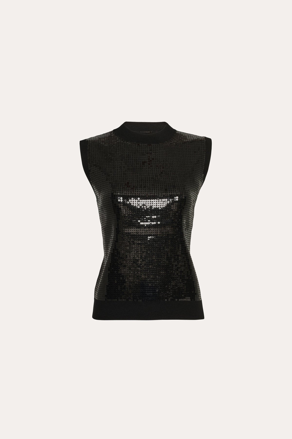 Sleeveless Pave Sequin Sweater