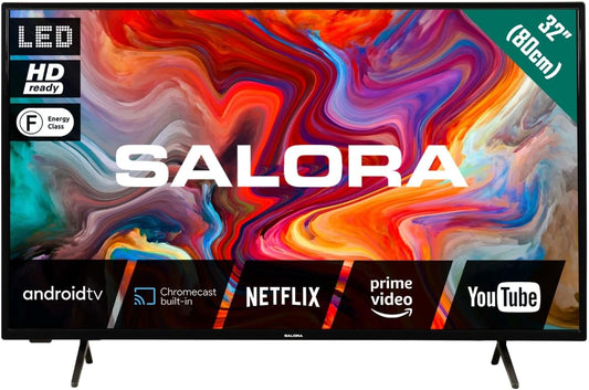 Téléviseur Smart24TV, 38 cm, 24 pouces, avec éclairage LED, commande intelligente, SALORA