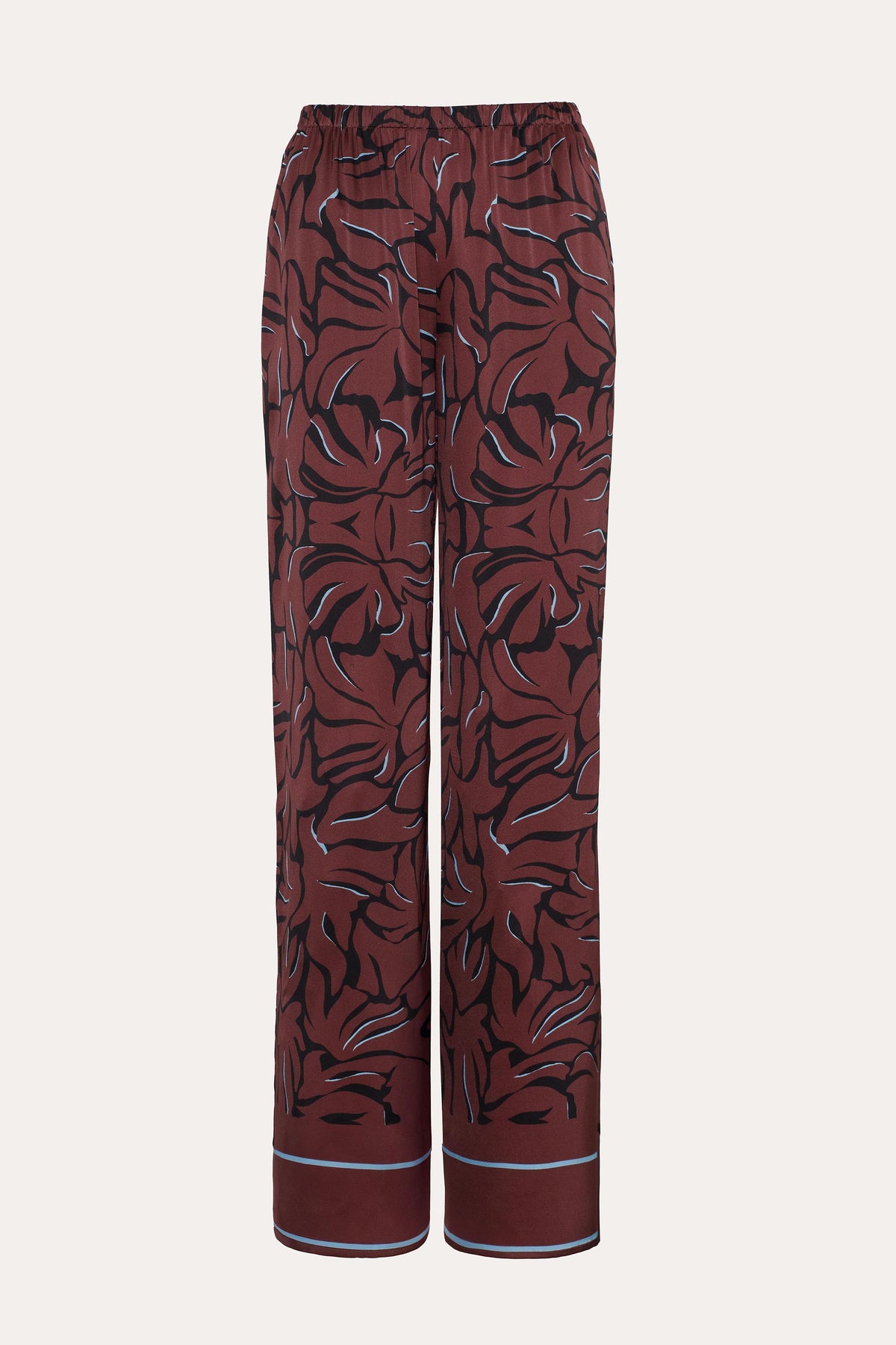 Naya Charmeuse Coral Print Pants