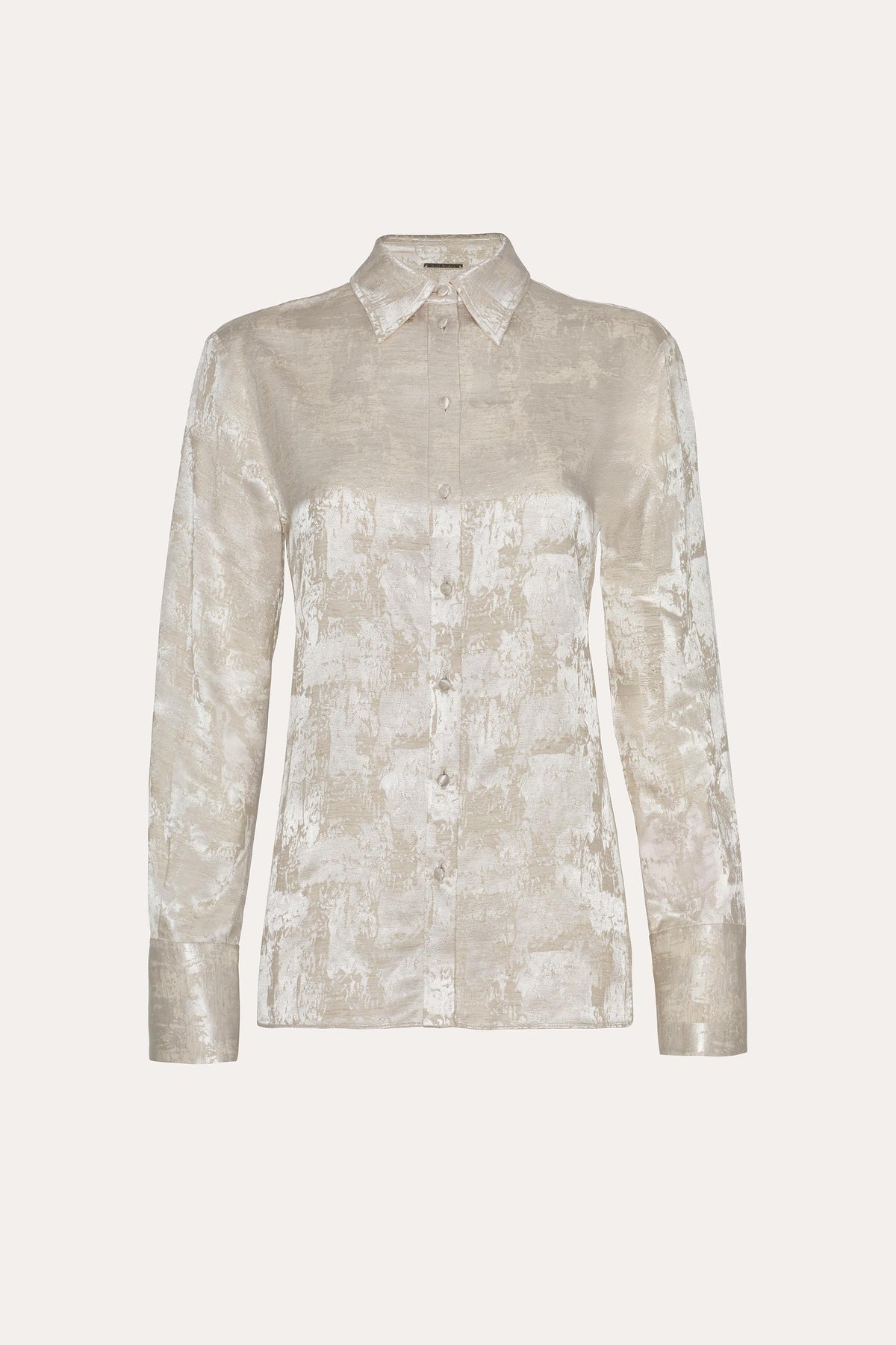 Terra Jacquard Button Down Blouse