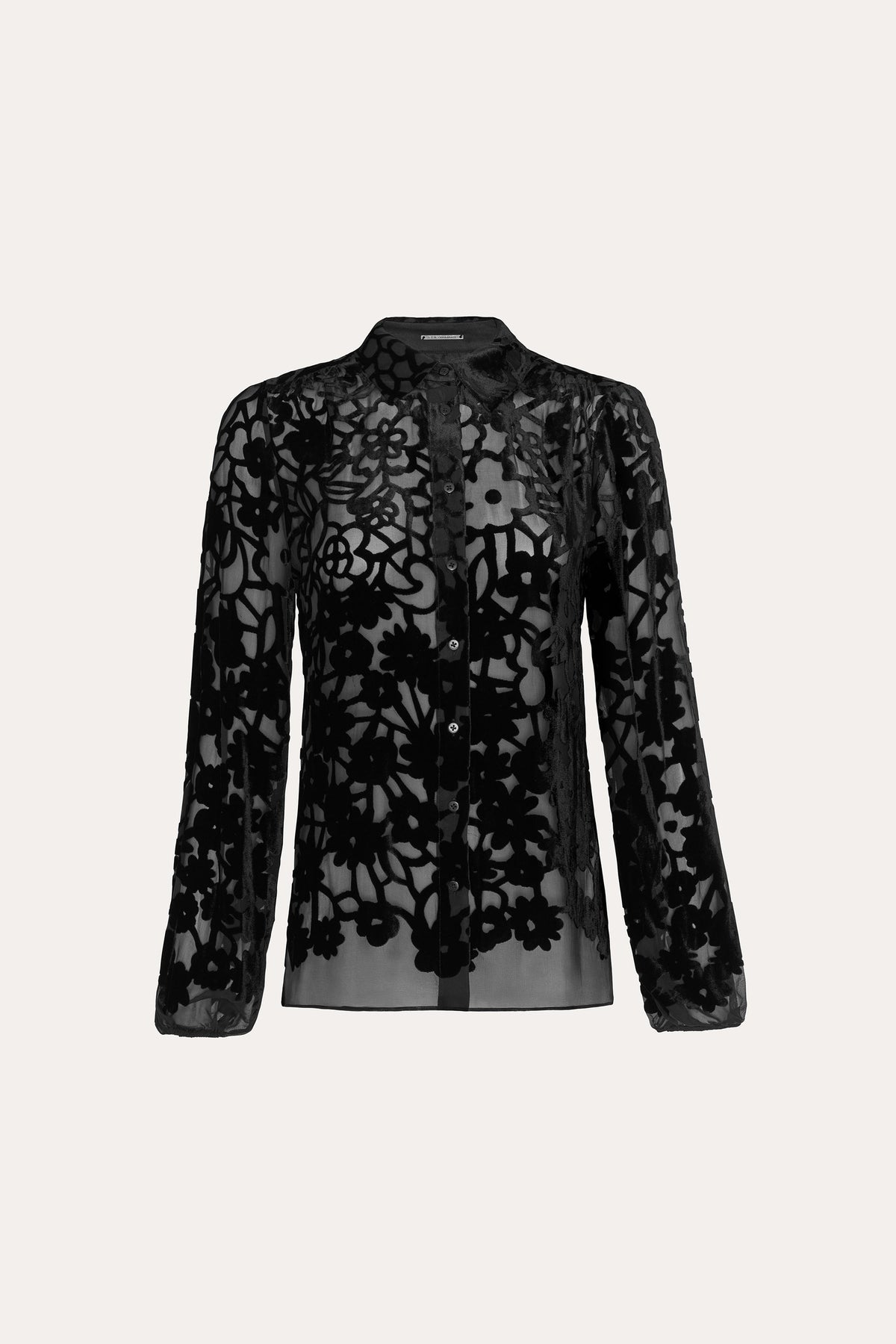 Silk Devor茅 Blouse