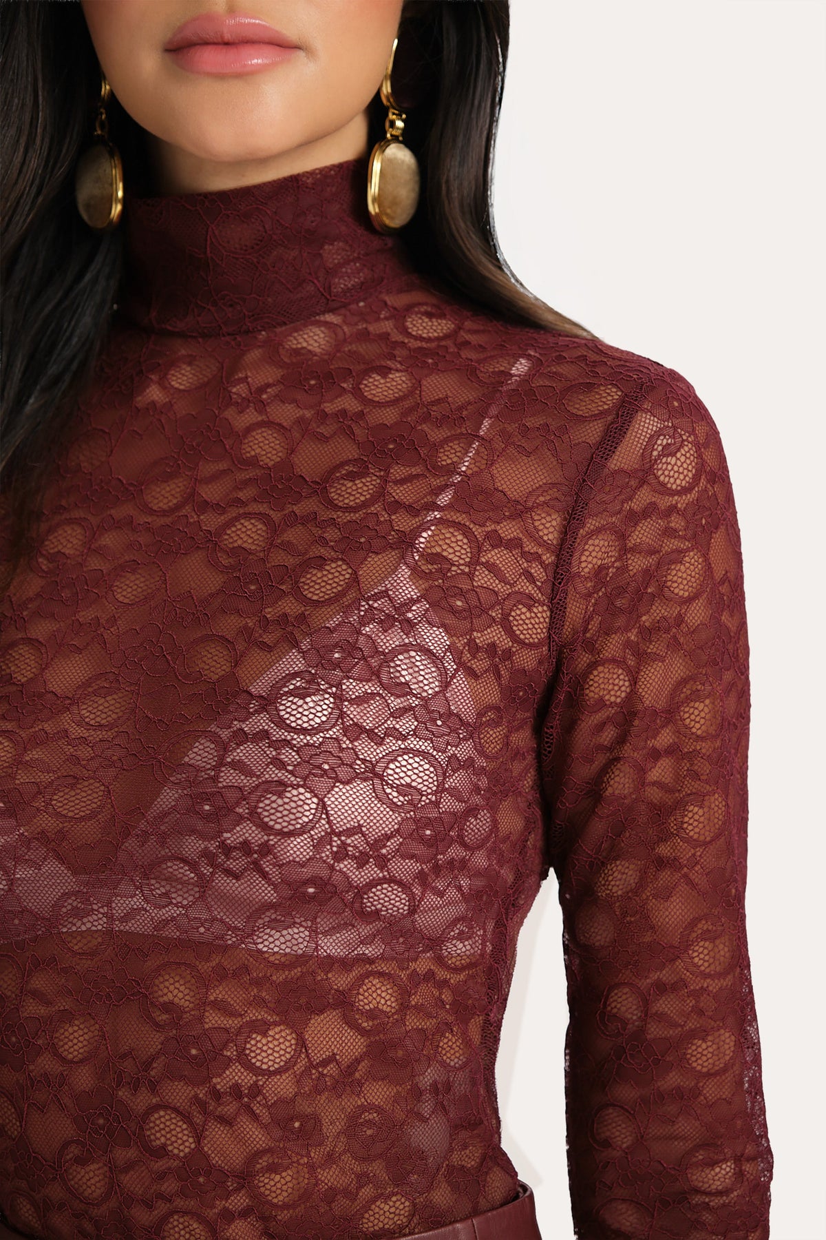 Annabelle Rebrod茅 Lace Bodysuit