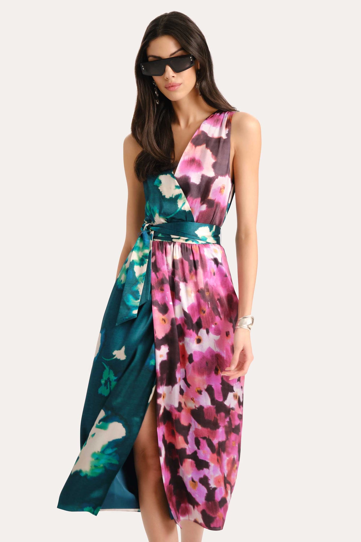 Delilah-Rose Silk Midi Dress