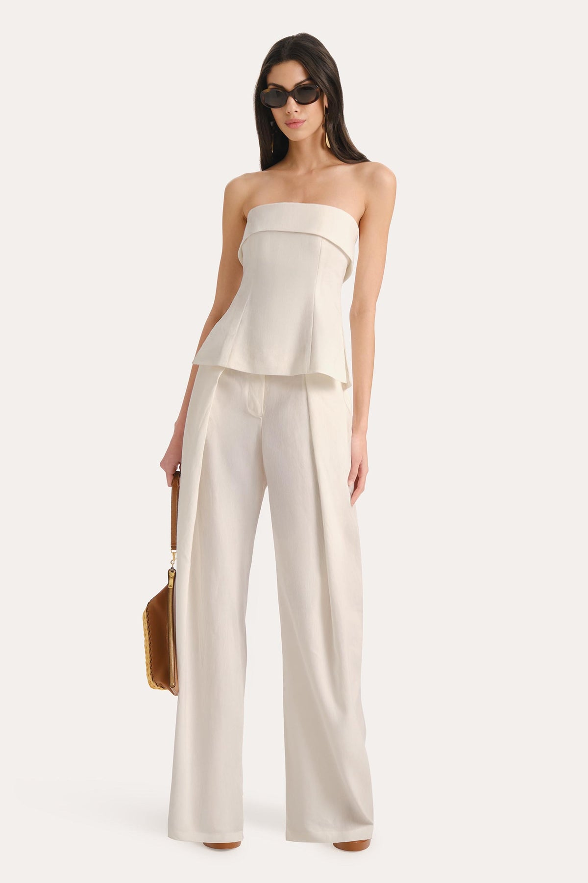 Linda Linen Foldover Top