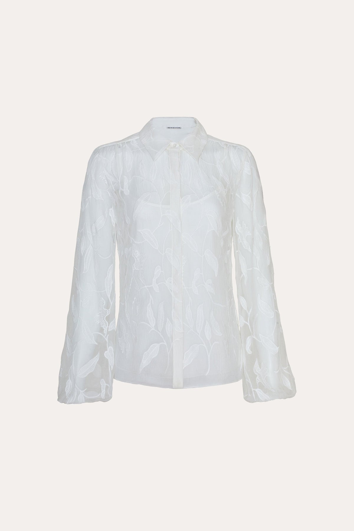 Embroidered Chiffon Shirt