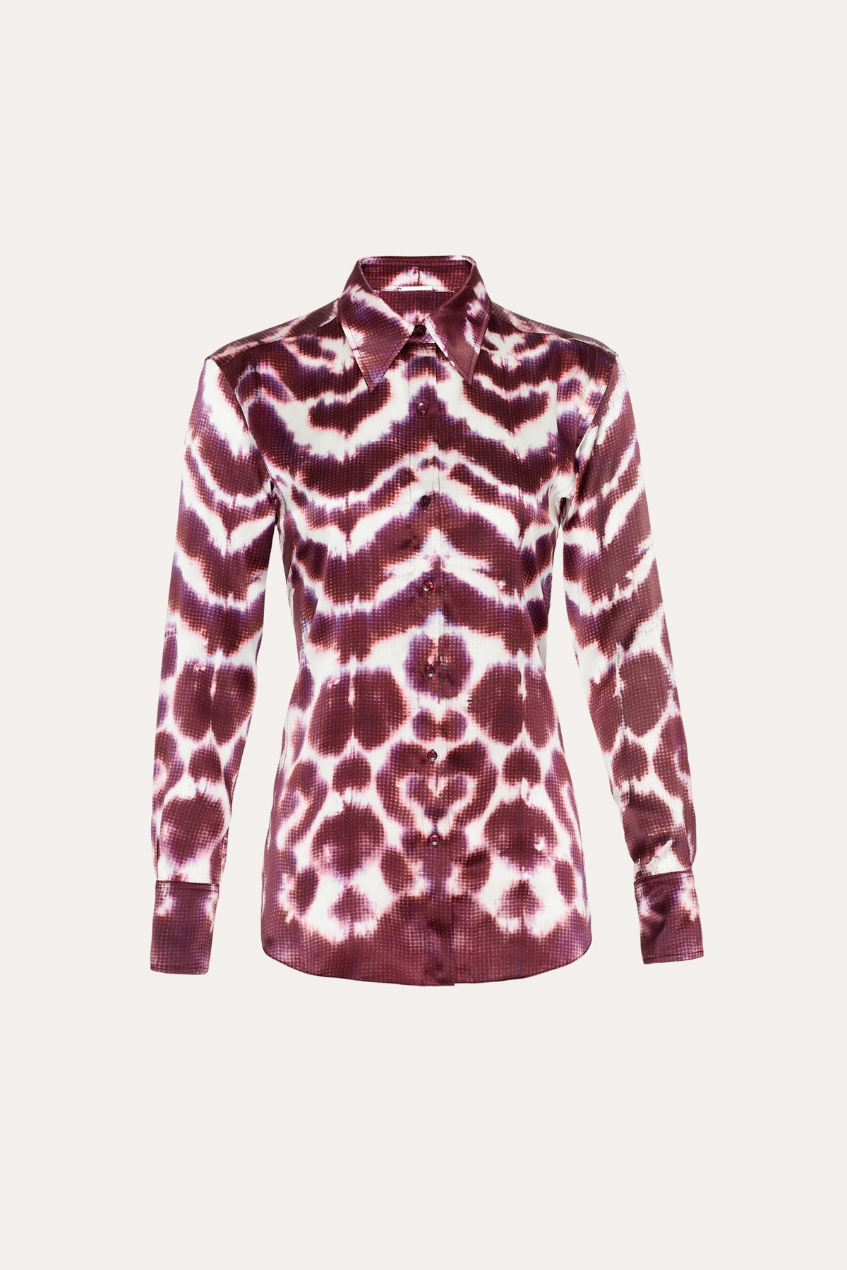 Lila Ikat Silk Button Down