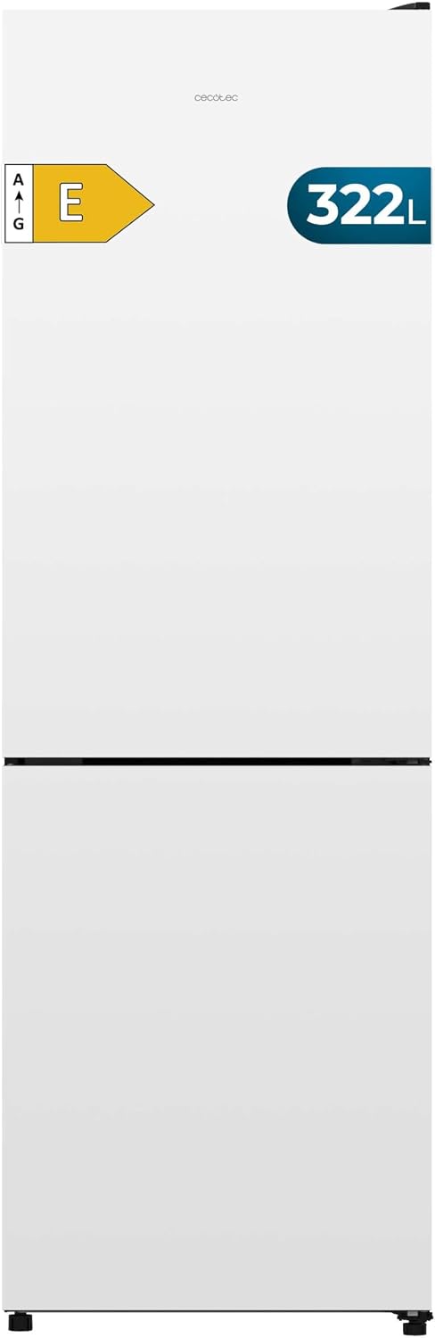 Cecotec réfrigérateur-congélateur, 185 cm, 322 L, No Frost, avec tiroirs, double compartiment, 2 portes