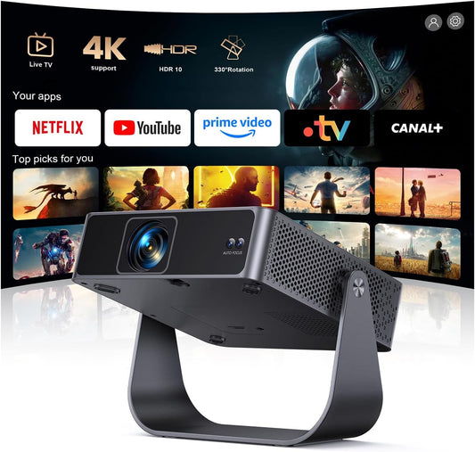 Vidéoprojecteur, avec Wi-Fi, 4K, portable, Bluetooth, PUTRIMS