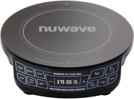 Table de cuisson 30503V01, 26 cm, 1400 W, avec éclairage LED, verre, induction, portable, Nuwave