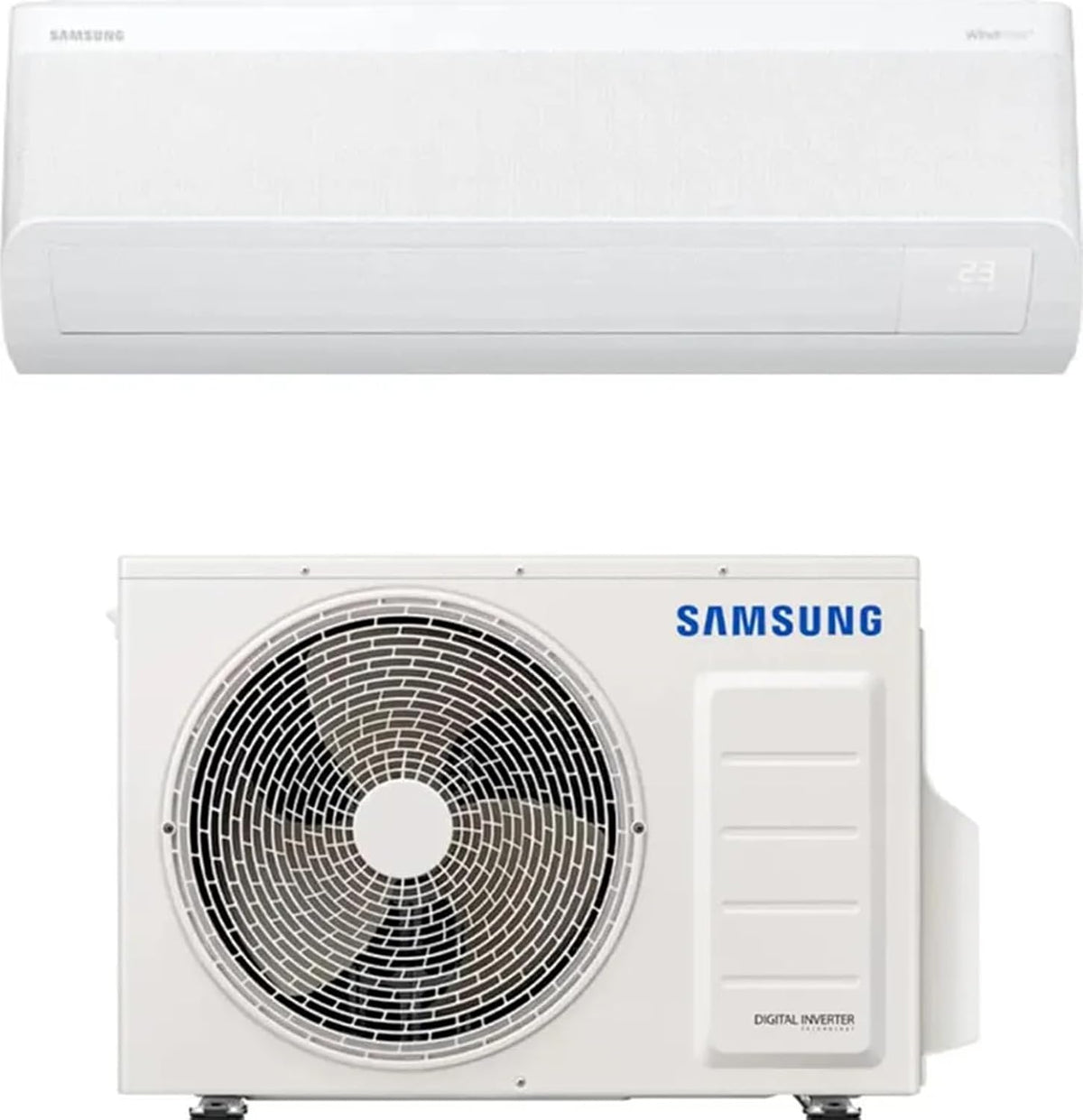 Samsung R32 climatiseur split, 88,9 × 29,9 × 21,5 cm, 12000 BTU, avec Wi-Fi, commande intelligente