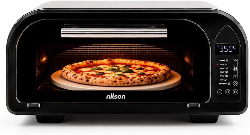 Four NPM2000DP, 12 L, 2000 W, avec éclairage LED, réglable, compact, 7 programmes, Nilson Life