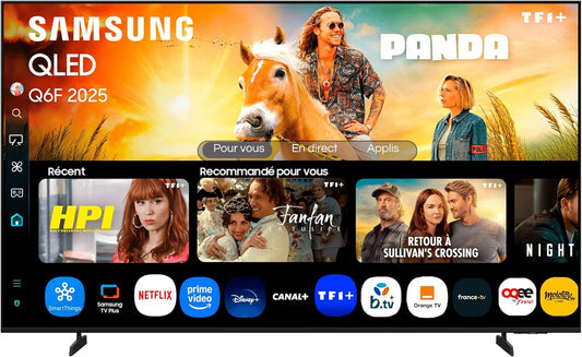 Samsung AI 65Q6F téléviseur, 163 cm, 65 pouces, avec Wi-Fi, commande intelligente, QLED, 4K