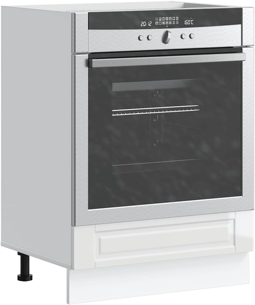 Meuble pour four et micro-ondes, 60 × 46 × 81,5 cm, réglable, bois, blanc, compact, pour la cuisine, sephironlbb