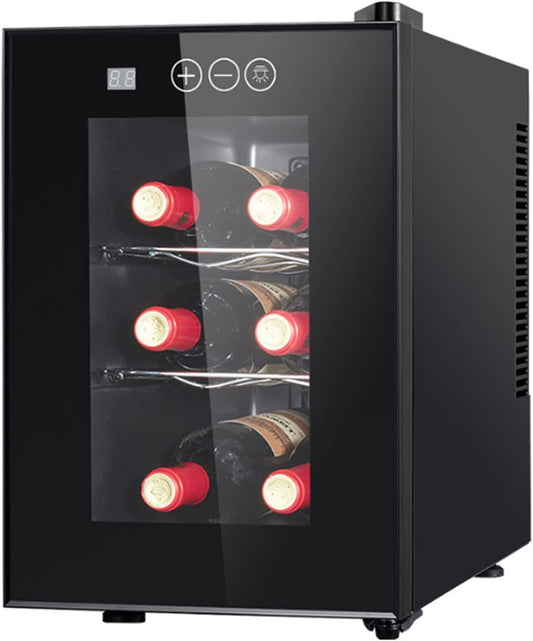 Cave à vin, 16 L, noir, 6 bouteilles
