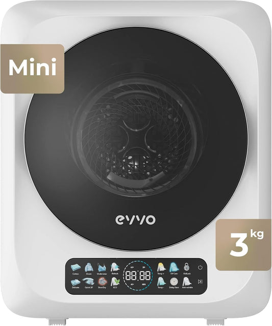 Sèche-linge, 3 kg, portable, compact, EVVO